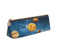 JTXSFYZPB Immagine della Via Lattea, astuccio in pelle, astuccio portatile per cancelleria, organizer per cancelleria, piccolo portapenne con cerniera, per bambini, ragazze, ragazzi, donne, uomini,