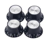 JTYUERWQ Manopole per Riflettore per Chitarra A 2 Toni per Chitarra 2 Toni Manopola per Tono Volume A Campana per Cappello A Cilindro per Accessori per Chitarra Elettrica SG Parti di Chitarra(Black)