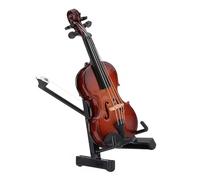 JTYUERWQ Ornamenti per Tromba Mini Modello di Violino in Legno con Supporto Strumento Musicale suonabile Piccolo Ornamento Decorazione per la casa