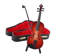 JTYUERWQ Ornamenti per Tromba Mini Violino in Mogano con Supporto Ornamenti per Strumenti Musicali(23cm)