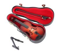 JTYUERWQ Ornamenti per Tromba Modello di Violino in Miniatura con Supporto per Archetto Ornamenti per Strumenti Musicali(8cm)
