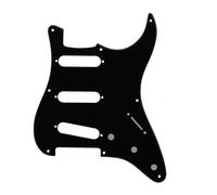 JTYUERWQ Parti del battipenna per Chitarra elettrica 1 Pz Vintage A 8 Fori per Battipenna per Chitarra ST Piastra AntiGraffio SSS E Viti per Parti di Chitarra Elettrica(Black 1)