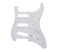 JTYUERWQ Parti del battipenna per Chitarra elettrica 1 Pz Vintage A 8 Fori per Battipenna per Chitarra ST Piastra AntiGraffio SSS E Viti per Parti di Chitarra Elettrica(White 4)