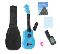 JTYUERWQ Ukulele in Legno di Plastica Completamente Attrezzato + Borsa da Concerto + Accordatore + Tracolla + Panno + Manuale Inglese Ukes con Kits(6)
