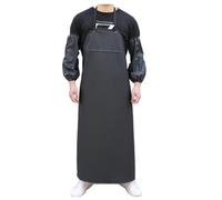 JTZYM Grembiule da Lavoro in Gomma Impermeabile, antimacchia e Resistente all'olio, Regolabile e Extra Lungo per Cucina e grigliate