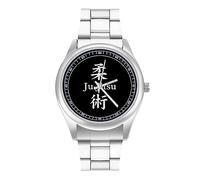 Ju Jitsu - Orologio da polso al quarzo, in acciaio inox, con numeri arabi, unisex, Stile:, regular, MHXYZHW