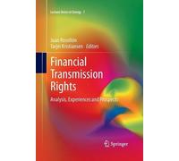Juan Rosellón Financial Transmission Rights (Tascabile) Lecture Notes in Energy