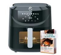 Juanita Fryzen1 Friggitrice ad Aria 7.6 Litri e 2000W, Friggitrice Aria 8 Programmi di Cottura, Giglia Elettrica con Finestra, Display LED Digitale, Air Fryer con Cestello Antiaderente e Timer