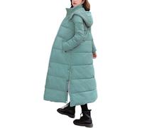 Juankrynord Cappotto Invernale da Donna, Caldo, Antivento, con Cappuccio Lungo Trapuntato Parka Lungo Spesso Caldo con Cappuccio Lungo Fino al Ginocchio con Cappuccio