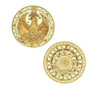 JUANLI Moneda conmemorativa Redonda bañada en Oro con diseño de Las Doce Constelaciones. Colección artística.