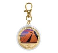 JUANLI Monedas de desafío chapadas en Oro de Las Siete Maravillas del Mundo. Moneda de recuerdo. Regalo coleccionable.