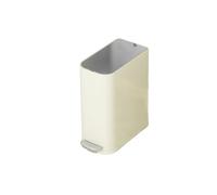 juanluck-s Cestino, Cestino for rifiuti con pedale Step for il bagno - Design piccolo e compatto coperchio a chiusura ammortizzata,per interni(Beige)