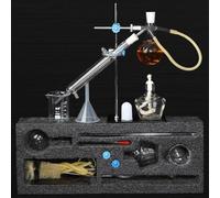 JuanNest 100Ml Vetreria Laboratorio Chimica Kit, Distillatore di Vetro per Laboratorio, Scienza, Purificazione, Oli Essenziali, Alcool, Filtro dell'Acqua Distillata, Dispositivo per Distillazione