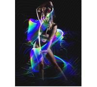 JuanNest Frusta A LED in Fibra Ottica,Girevole con 7 Colori,4 modalità Dimmer di Effetto Colore,Frusta A LED in Fibra Ottica Super Luminosa per Rave,Club,EDM E Feste,Spettacolo sul Palco Pink Handle