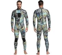 JuanNest Muta Uomo Muta da Sub in Neoprene da 3 Mm da Uomo con Cerniera Posteriore E Maniche Lunghe, Taglie Forti per Pesca Subacquea, da Uomo, Surf per Immersioni Surf in Acque Fredde C,M(60-68kg)