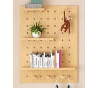JuanNest Organizer da Parete,Pannelli Forati per Pareti,Scaffalature,Ripiani di Immagazzinaggio Uffici,Mensole da Muro,Organizzatori di Utensili,Forato Portautensili,Pannello Portaoggetti B,W60×H80cm