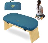 JuanNest Panca da Meditazione,Sedia da Meditazione Pieghevole Ed Ergonomica in bambù con Cuscino da Meditazione, Robusta Panca da Preghiera,Comoda per Inginocchiarsi, Perfetta per Meditazioni più C