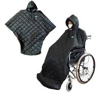 JuanNest Sacco Scaldapiedi per Sedia A Rotelle,Copertura Totale per Adulti Coprigambe per Carrozzina Disabili,vestibilità Universale Coperta Impermeabile Calore E Antivento per Sedia A Rotelle M