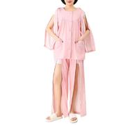 JuanNest Side Tear Away Maniche Lunghe Button Down Shirts Post OP Shirts Giacca A Maniche Lunghe con Bottoni Giacca da Femmina Laterale Apribile,Camici per Pazienti per Ambienti Medici C,M(40-55kg)