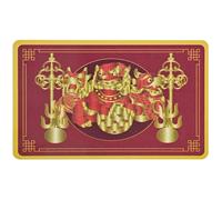 Juanxian 3 carte celesti guardiani, talismano di cane Chi Lin Pi Yao Fu per la protezione di tre uccisioni, amuleto Feng Shui Implements, scudo spirituale formato portafoglio