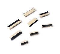 JUANZD 50 PCS/Scatola da 1 mm in Presa a Conchiglia FPC FFC Connettore a Cavo Piatto 4p 6p 8p 10p 12p 14p 16p 20p 22p Kit