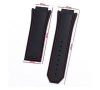 JUANZD Cinturino impermeabile nero da 29 * 19 mm, cinturino in gomma siliconica naturale, compatibile con cinturino da 24 mm con fibbia da polso(Watch strap 6,29MM_8)