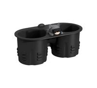 JUANZD Simpatici accessori for supporto antiscivolo for tazza d'acqua for auto Sottobicchieri in silicone a prova di acqua Doppi fori Organizzatore del supporto for modello 3 e Y(Svart)