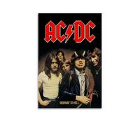 juaseehke AC DC Highway to Hell(1) Poster decorativo su tela, poster estetico, stampa artistica da parete, 30 x 45 cm, senza cornice