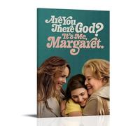 JUAWEYQOEA Poster con stampa artistica da parete con scritta "Are You There God It's Me, Margaret", decorazione artistica da parete vintage, per stanze 40 x 60 cm, con cornice