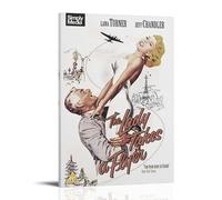 JUAWEYQOEA Poster su tela con stampa artistica da parete con stampa artistica vintage di The Lady Takes A Flyer, decorazione estetica per stanze 40 x 60 cm, con cornice