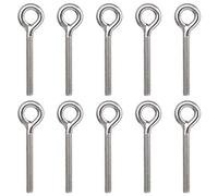 Jubaopen 10pcs M8 Bullone in Acciaio Inossidabile 304 Viti a Occhiello Viti ad Anello Golfari Resistente Bullone ad Occhiello con Filettatura da Appendere per Legno Decorazione Archietettonica