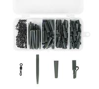 Jubaopen 120 PCS Clip in Carpa Set di Accessori per la Pesca alla Carpa Clip di Piombo Girelle per Pesca Clip Anti per Pesca Tubi Carp Manicotti Anti-Groviglio Kit di Accessori per Pesca in Piombo