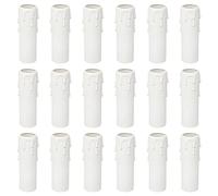 Jubaopen 18 Pcs Portalampada Candela con Goccia in PP Liscia Decorativo Finta Candela per Portalampada Sospensione per Natale Compleanno Lampadari E14 Antichi Appliques Portacandele Bianco -10*2,5*3cm