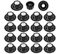 Jubaopen 18 Pcs Potenziometro Manopole A03 Elettronica in Plastica Rotativo 18 Digitale Scala Piastra 0-100 Pulsante di Potenziometro Pomelli Regolabile di Potenziometro Volume