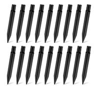 Jubaopen 18Pcs Picchetto per Luci da Giardino， Picchetto per il Terreno da Giardino in Plastica di Ricambio per Luci Lanterne da Cortile Giardino Paesaggio, Nero -21 * 2,1cm