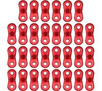 Jubaopen 30Pcs Tendicatena per Tenda, Tirante per Corda Tenditore di Corda Leggera Fibbia Corda Cavo Filo per Campeggio Spiaggia Attività Aperta in Lega di Alluminio