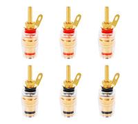 Jubaopen 6 pcs Connettori Terminali Altoparlanti Pannelli Cavo Altoparlante Morsetto Connettore Spina a Banana in Rame 4mm Binding Post per Altoparlante Video Audio