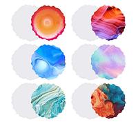 Jubaopen 6PCS Sottobicchieri Stampi in Silicone Resina Epossidica Stampo per Colata di Sottobicchieri Fai da Te Stampi in Silicone in Resina Fusione di Resina Fai da Te set Stampi Resina Epossidica