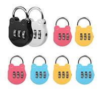 Jubaopen 8Pcs Lucchetti a Combinazione 3Cifre Lucchetto Mini Colorato da Viaggio in Lega di Alluminio Cartoni Serratura Piccola di Sicurezza per Valigia Bagagli Cassetto Armadio -4,9 * 3,2 * 1,2cm