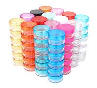 Jubaopen 96pcs Contenitori Cosmetici Contenitore Cosmetico Plastica Cosmetici Barattolo Contenitori Cosmetici Fai Da Te Vasetti Cosmetici 5ml Vasetti per Crema Lozione Rossetti Liquidi Perle 10 Colori