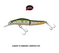 JUBAR 70 MOLIX SINKING SNODATO COL. 475 GREEN ORANGE PAR GR 5.5 CM 7 SPIN