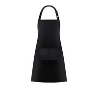 Jubatus - Grembiule da cucina con 2 tasche, da uomo, colore: nero