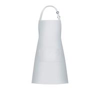 Jubatus Grembiule da cucina con 2 tasche, per donne, uomini, colore: bianco