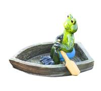 Jubepk Animal Garden Statues, Floating Pond Decorations, Resin Frog Turtle Sculptures, Water Feature Figurines, Whimsical Outdoor Ornaments for Swimming Pool, Garden, Yard, Patio, Fence, Fish Tank