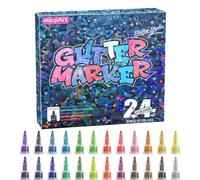 Jubepk Art Markers, Fast-Drying Painting Pens, DIY Glitter Craft Set, For Students Kids Teens Adults Artists Teachers, Journaling Scrapbooking Greeting Cards Home School Office Creative Projects