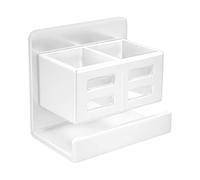 Jubepk Bathroom Shelves, Bathroom Organizer Rack, Wall-Mounted Over Toilet, Floating Space-Saving Design, Portable And Sturdy ABS Material, Ideal For Inside Shower, 4.33x3.86x2.68 Inches