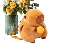 Jubepk Capybara Backpack, School Backpack, Casual Daypacks, Stuffed Hand Warmer with Orange, Cute Plush Animal Toy Bag, 12.99x11.81 in Children's Bag and Home Decoration for Weather