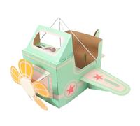 Jubepk Cardboard Airplane Costume, Wearable Toy Aircraft with Assembly Design, Colorable and Lightweight, Parent-Child Interaction, Ideal for Pretend Play, School, Kindergarten, Home