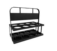 Jubepk Cassetta porta birra, portatile, riutilizzabile, pieghevole, riutilizzabile, con maniglia, per servire e conservare bevande, confezione da 8, Nero , Siehe Beschreibung, Vedi descrizione
