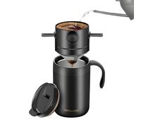 Jubepk Coffee Travel Mug, Leakproof Thermal Mugs, Reusable Tumbler, Wall Vacuum Bottle, Portable Hot Cold Drinkware for Camping, Car, Hiking, Work Desk, 16.9/12.8/10.1 Inches